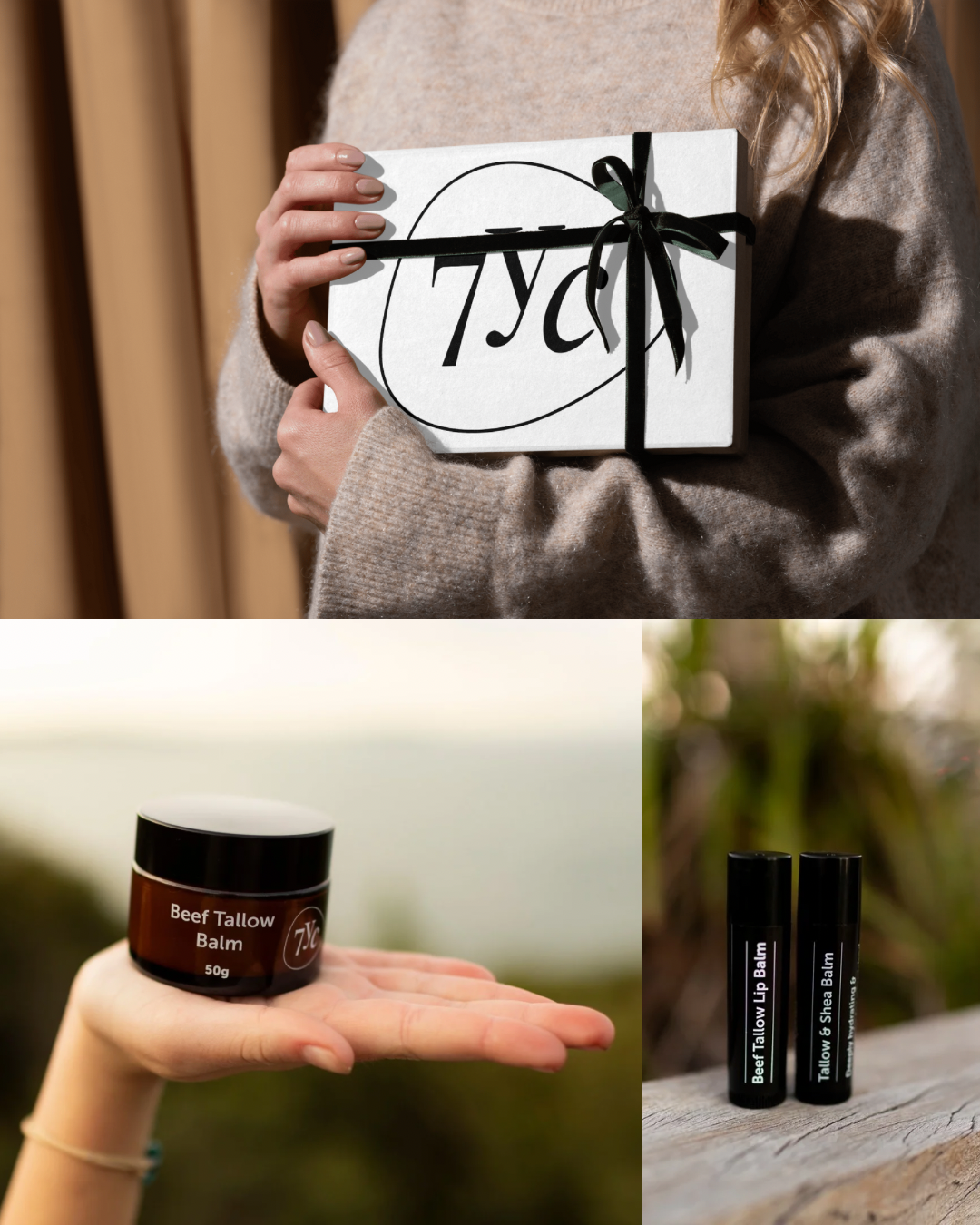 Gift Trio Bundle - 1 Balm + 2 Lip Balms (Gift Boxed)